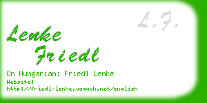 lenke friedl business card